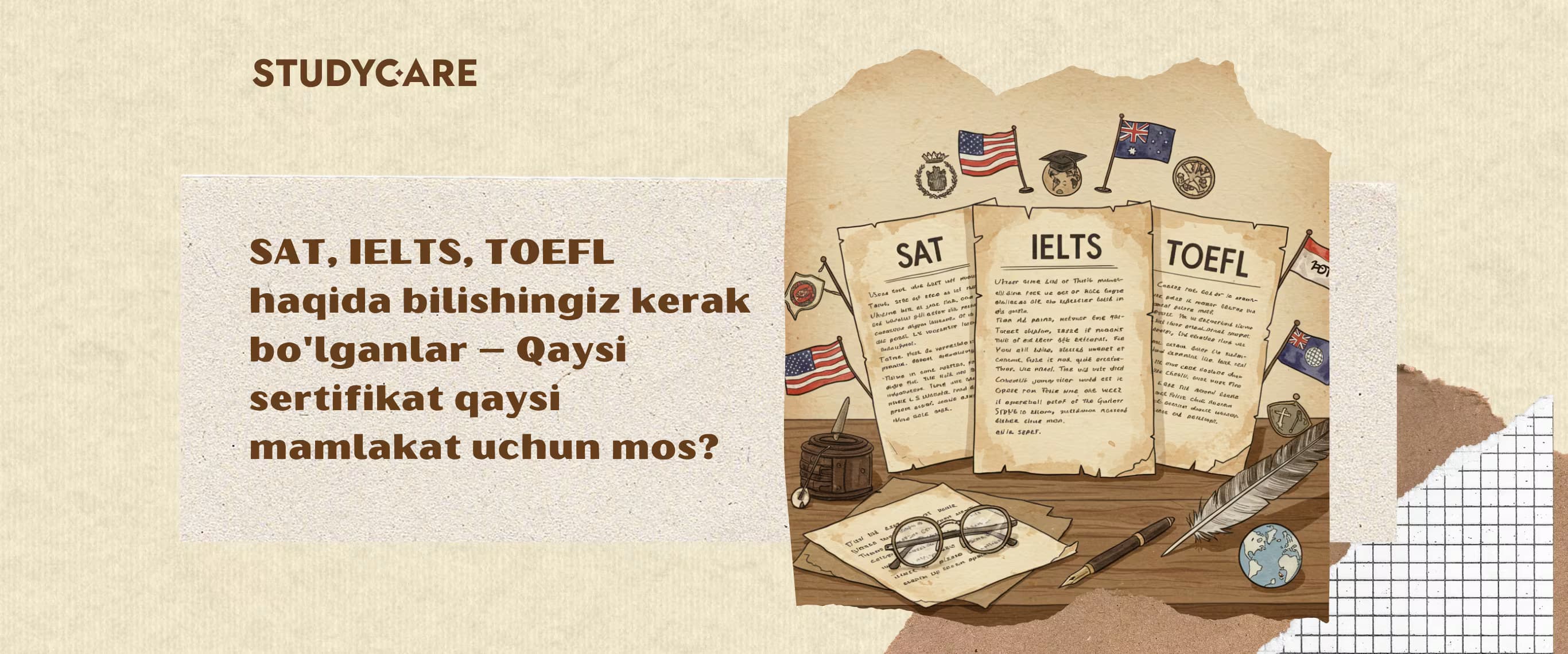 SAT, IELTS, TOEFL haqida bilishingiz kerak bo'lganlar – Qaysi sertifikat qaysi mamlakat uchun mos?